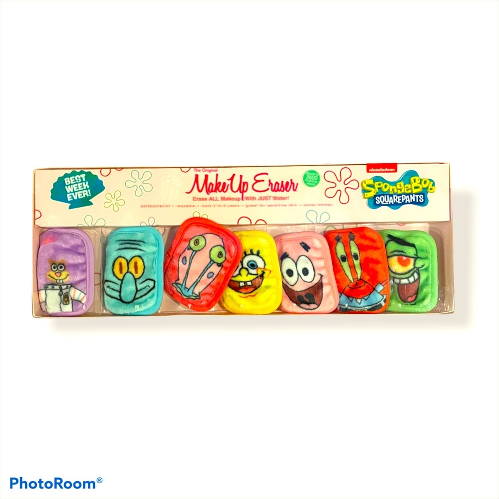 Makeup Eraser Spongebob 7 piece set